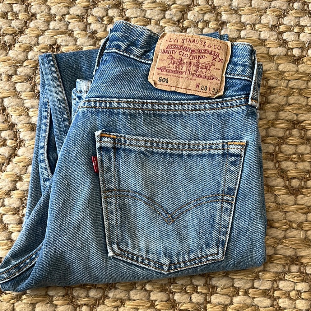 Vintage Levi's 501 Denim Jeans 28 X 30 size 25 26